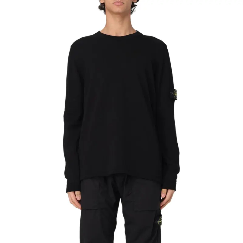 STONE ISLAND Logo Patch Crewneck Jumper-3