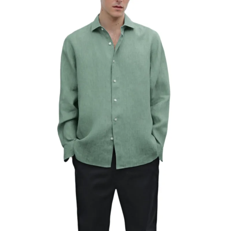 Massimo Dutti Shirt Men's Green-2