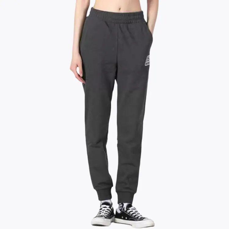 Skechers Sports Lifestyle Collection Basic Casual Collection Knitted Sports Pants Women's Dark Heather Gray-1