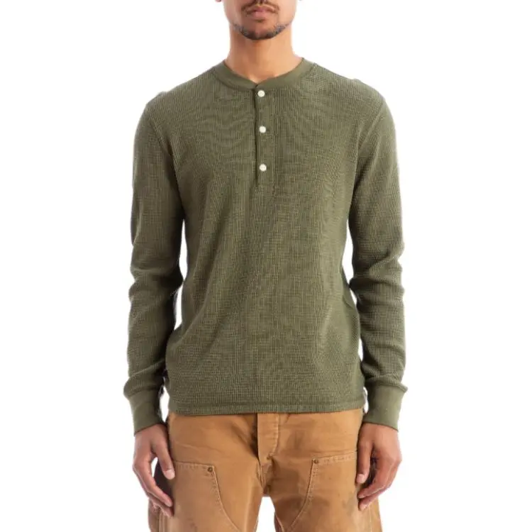 Ralph Lauren Waffle knit Henley Top-2