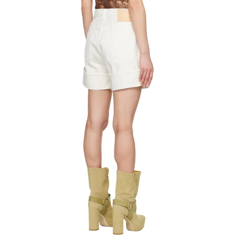 R13 Denim Shorts Women's White-1