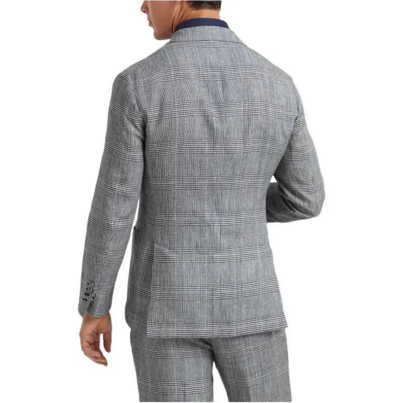 Brunello Cucinelli Prince Of Wales Deconstructed Blazer-3