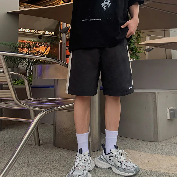 LOOKUN Casual Shorts Men Black-1