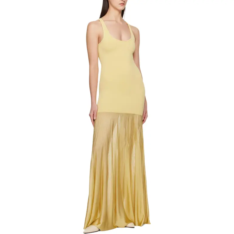 TOTEME Slip Dress Women's Soft Yellow-3
