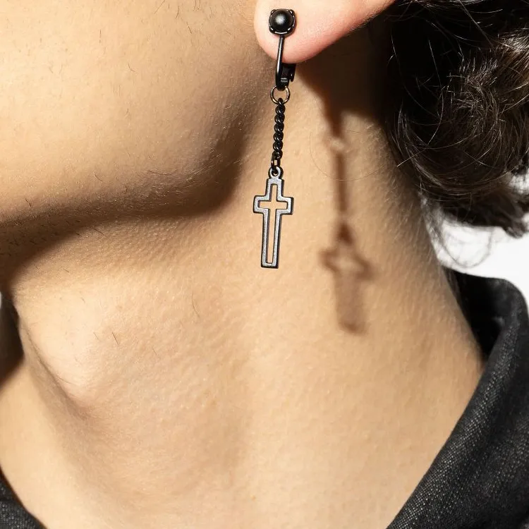 DSQUARED 2 Cross Pendant Single Earring-2