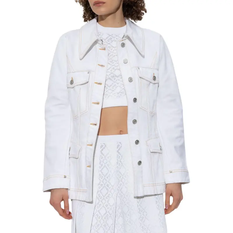 Givenchy Collared Button Up Denim Jacket-2