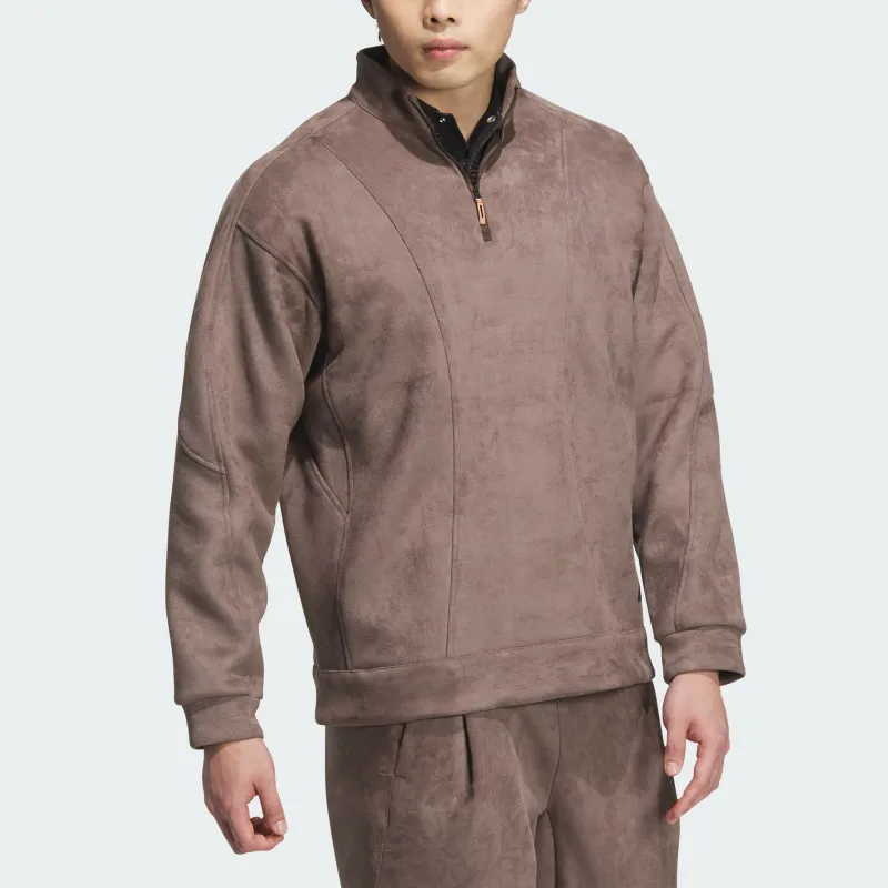 Adidas Wuji Series FW24 WUJI SUEDE SWEATSHIRT Sweatshirt Men's Brown-2