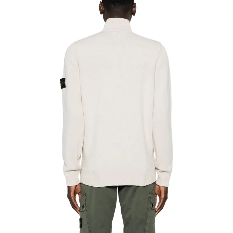 STONE ISLAND Buttoned High Neck Jumper-4