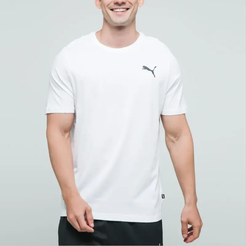 PUMA T shirt Essentials Small Logo Homme T Shirt Men's White-5