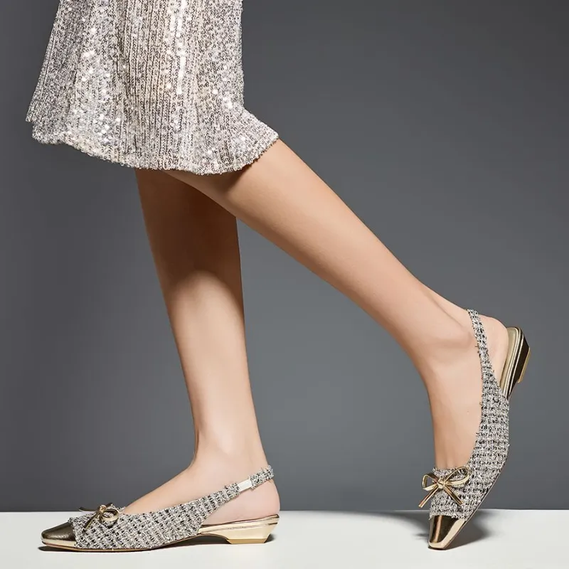 JOSINY Casual Single Shoes Women's Light Gold/Silver-4