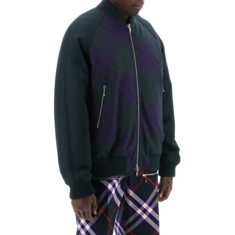 Burberry Checked Zipped Reversible Bomber Jacket-4