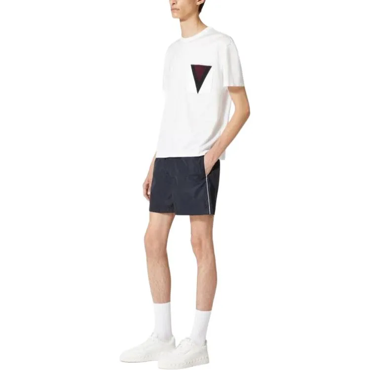 Valentino Stud Detailed Contrasting Trim Swim Shorts-4