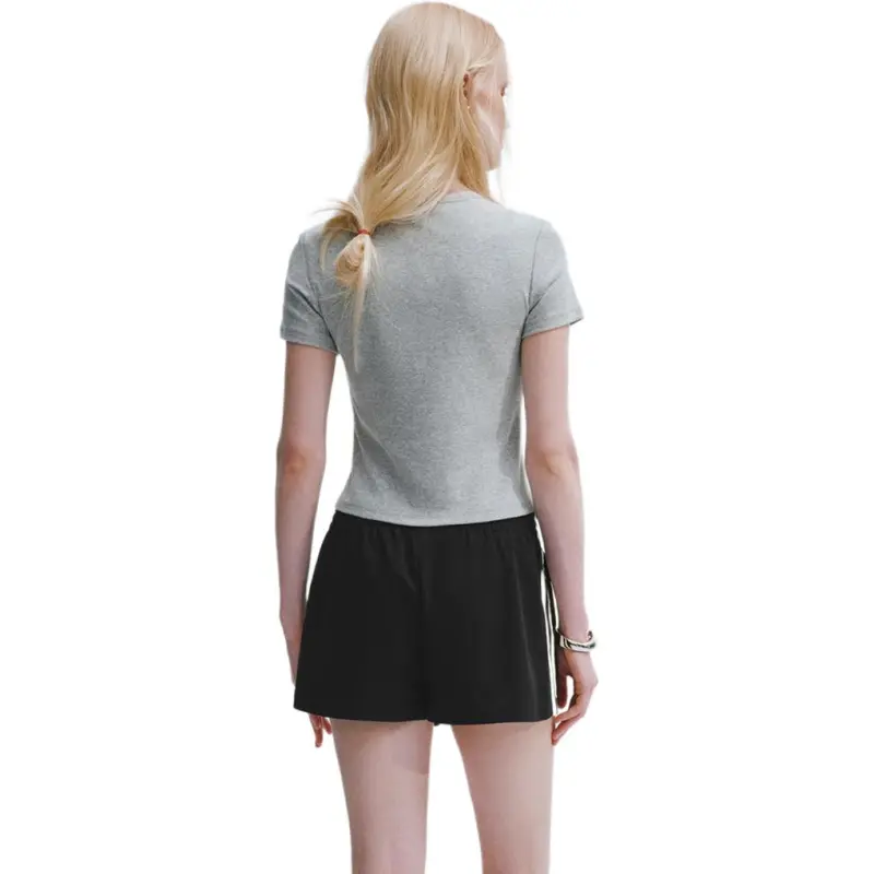URBAN REVIVO T Shirts Women's Heather Gray-3