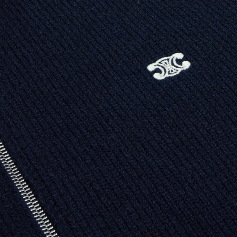 CELINE Triomphe Trucker Sweater In Wool Cashmere-3