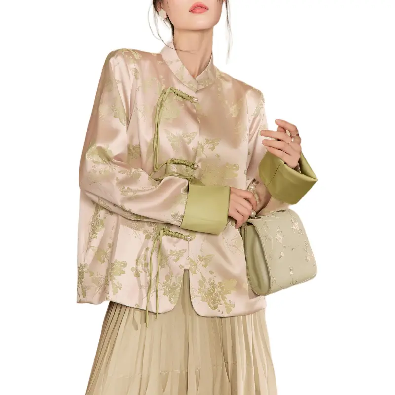QIAOYUHUAZUN Jackets Coats Women's Green-2