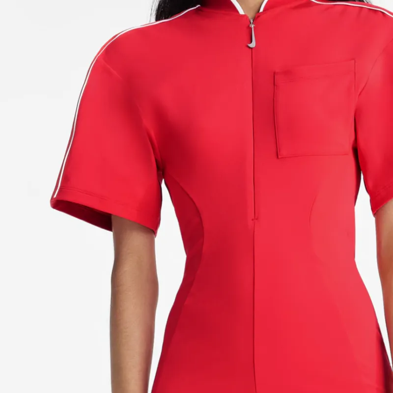 Nike X Nike Short Sleeved T Shirt Dress Dark Red-4