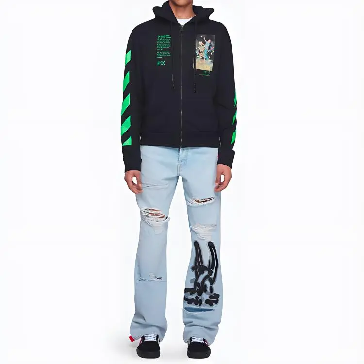 OFF WHITE Golden Ratio Graphic Zip Up Hoodie-3