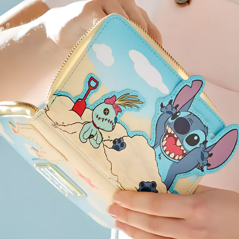 Disney Polyurethane Wallet Unisex Blue-4