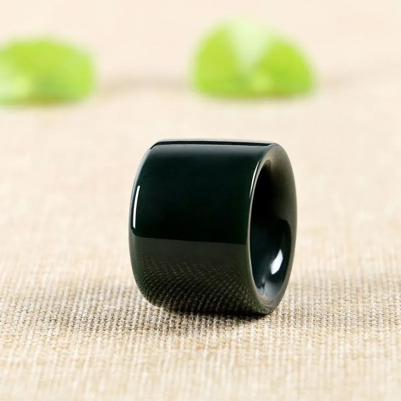 Gifts Hetian Jade Rings Green Jade Men's-6