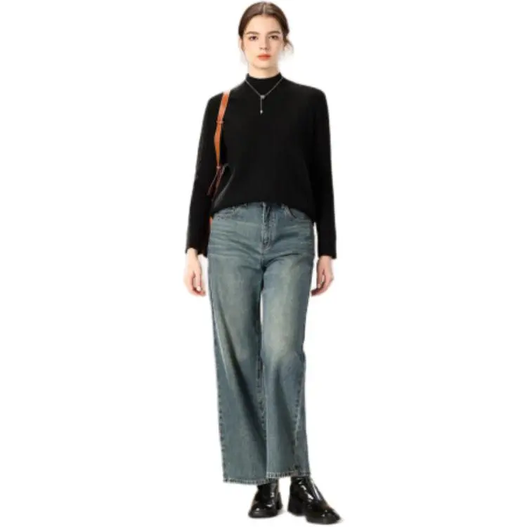 FENHONGMALI Knitwear Women's Black-4