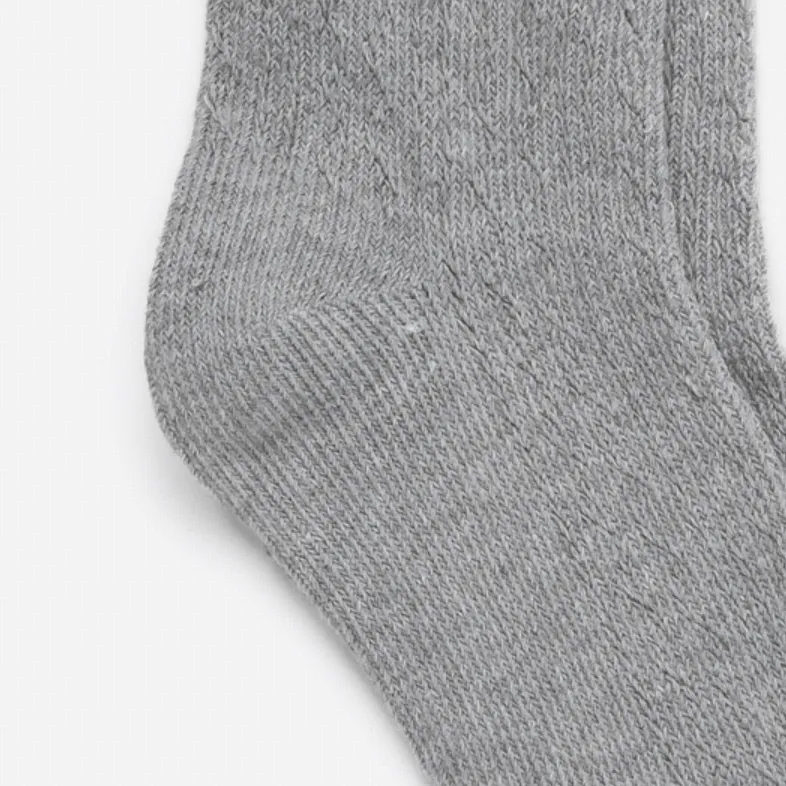 LACOSTE Mid Calf Socks Women's 1 Pack Gray-1