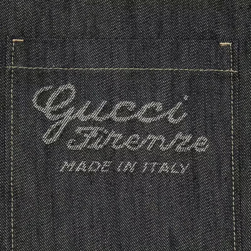 GUCCI Denim Shirt With Jacquard Detail Shirt Men's Dark Blue-5