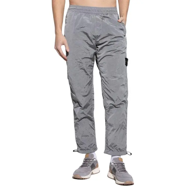 STONE ISLAND Compass Patch Straight Leg Trousers-3