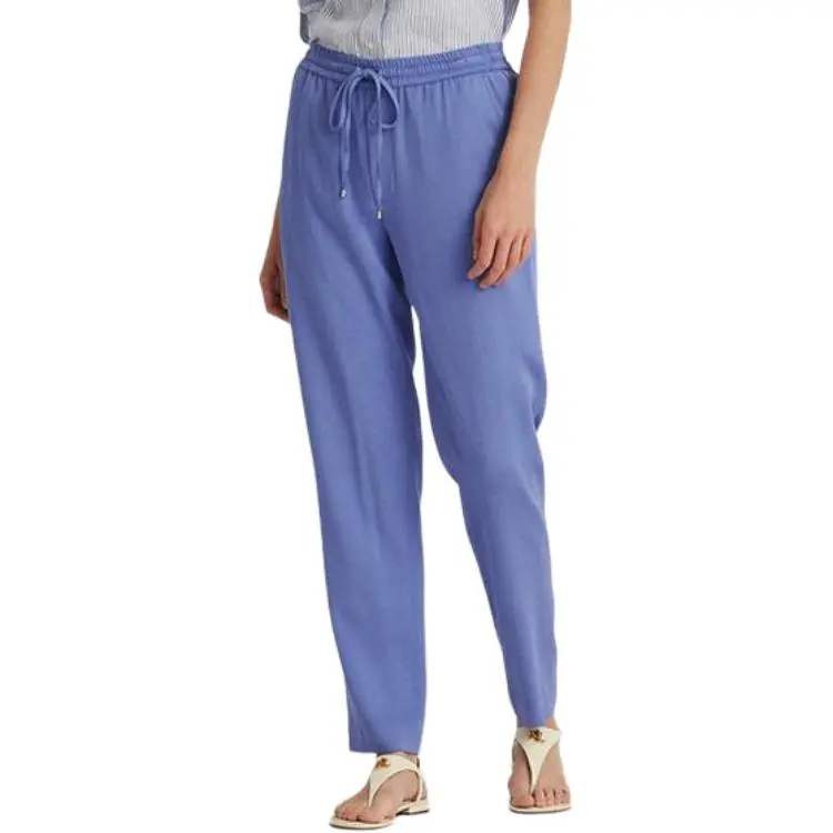 LAUREN RALPH LAUREN SS22 Knitted Sweatpants Women's Blue-3