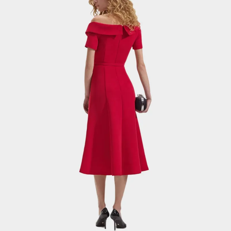 Self portrait Short Sleeved Dress Women's France Red-2