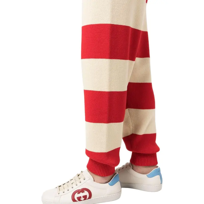 GUCCI Knitted Sweatpants Men Red-4
