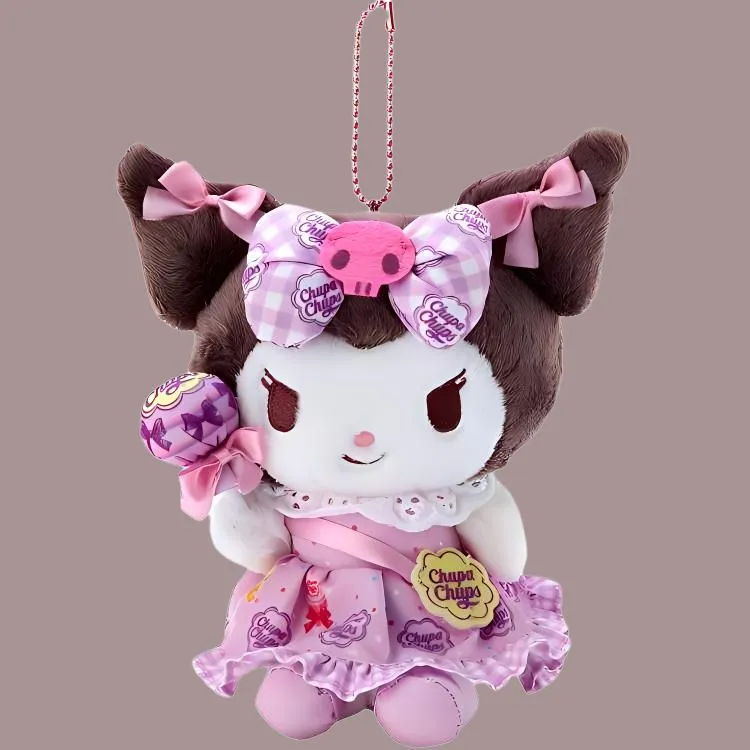 Sanrio Kuromi Treasure Pearl Collaboration Round 2 Dolls Plush Pendant 16cm High-2