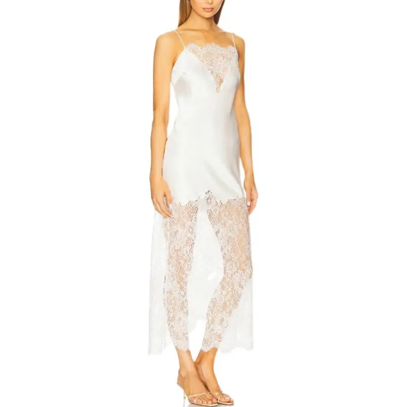 LOVESHACKFANCY Slip Dress Women's White-2