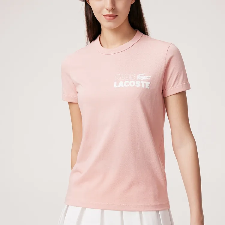 LACOSTE T Shirts Women's Pink-4