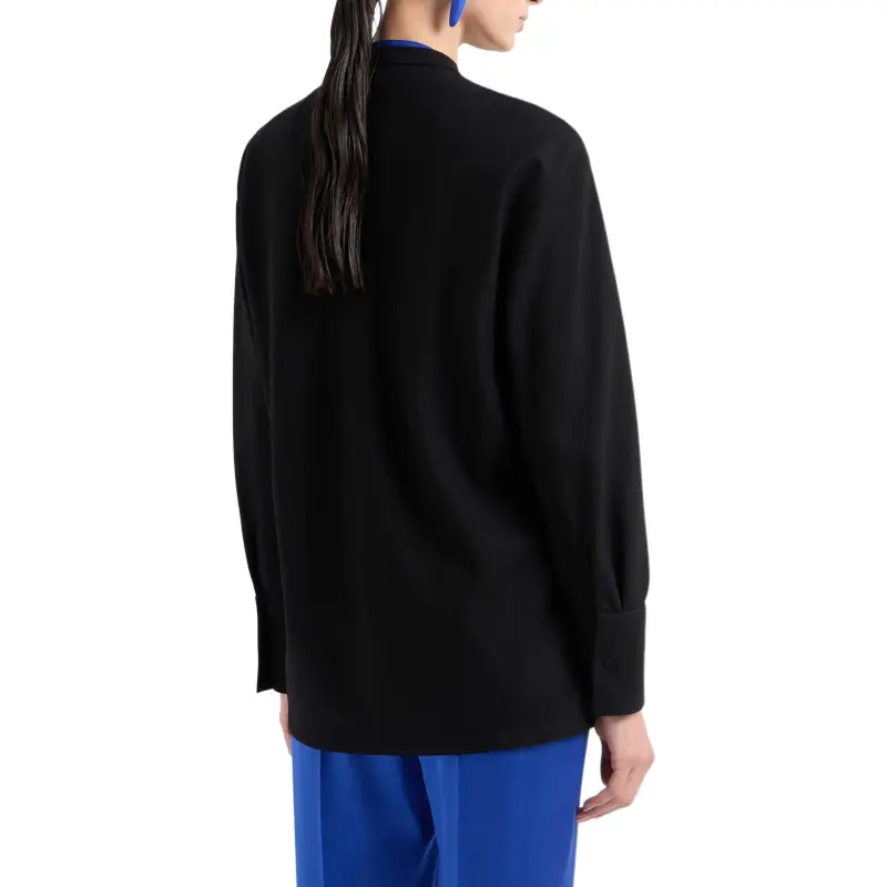 GIORGIO ARMANI Long sleeved Fluid Wool Shirt-2