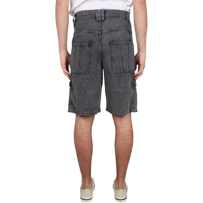 ISABEL MARANT Logo Patch Cargo Shorts-1