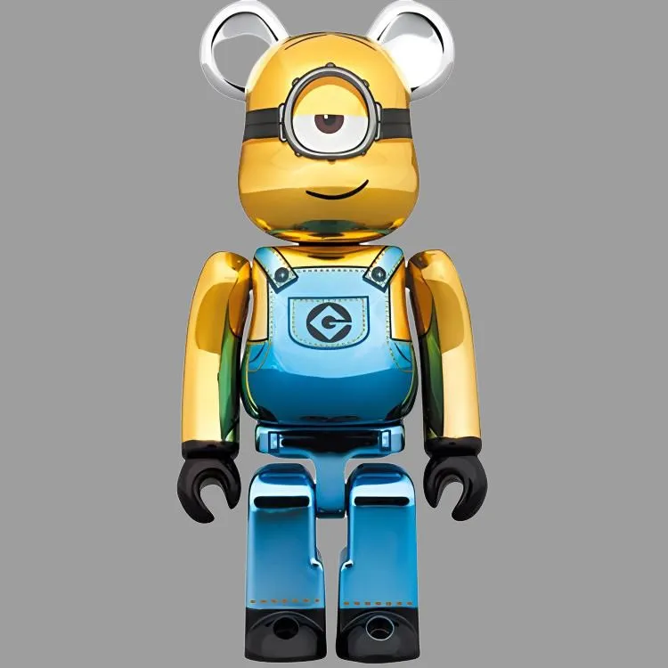 BE@RBRICK X Minions Stuart Chrome Ver.-3