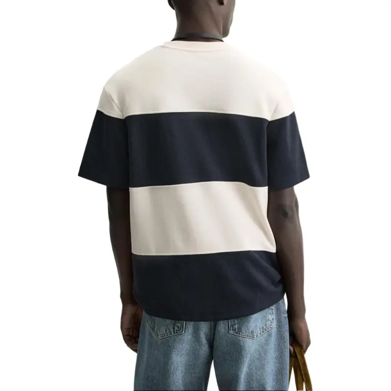 ZARA T Shirt Men's White/Sea Blue-5