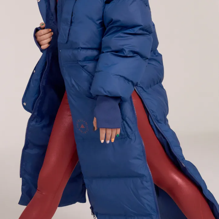 Adidas x Stella McCartney Puffer Jacket Women's Blue - POIZON Adidas x Stella McCartney Puffer Jacket Women's Blue - POIZON