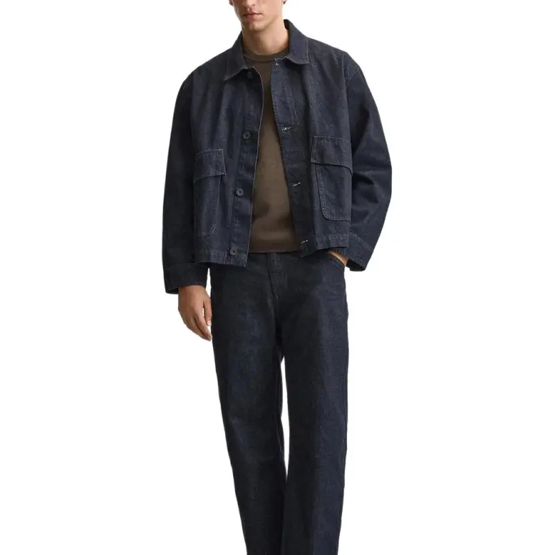 ZARA Denim Jackets Men Blue-4