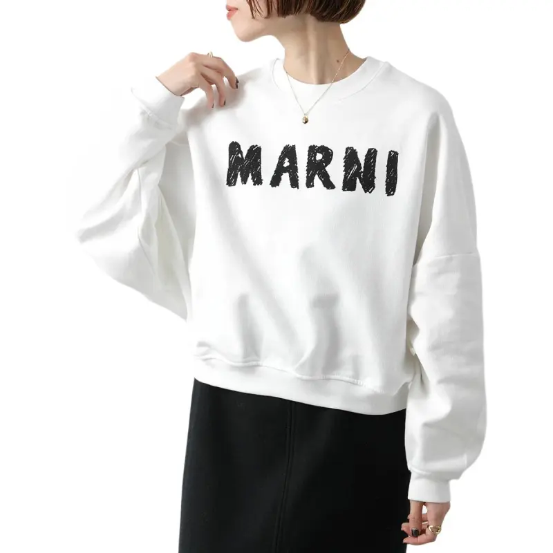 MARNI Crayon Logo Printed Crewneck Sweatshirt-2