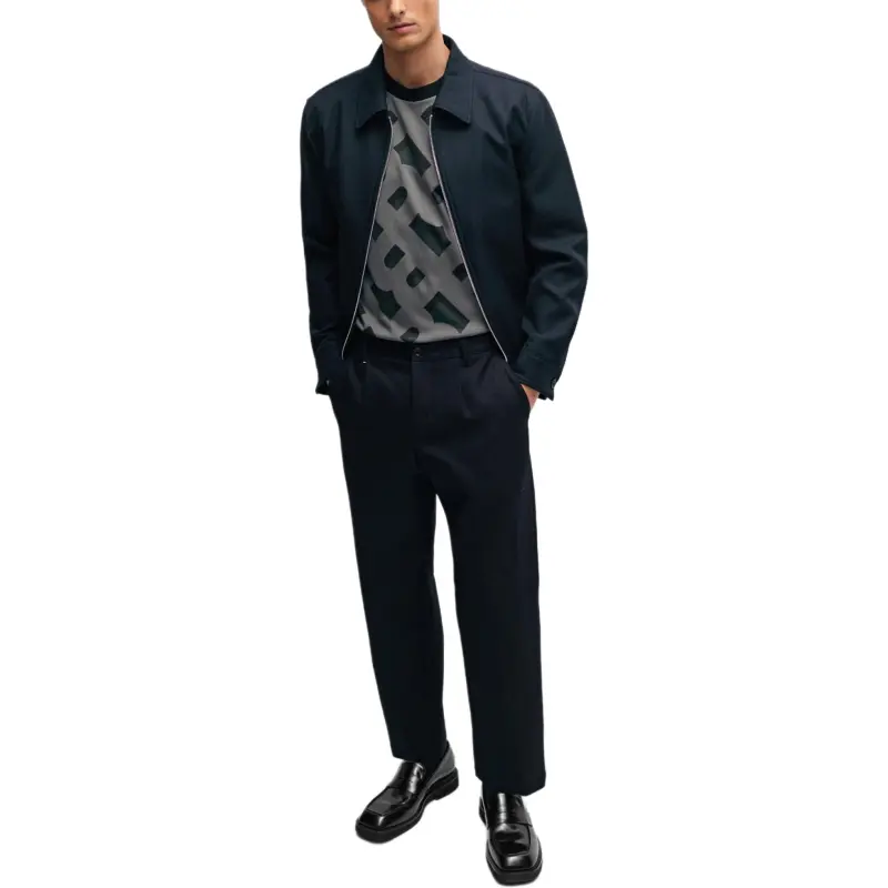 HUGO BOSS Monogram pattern Cotton blend T shirt-5