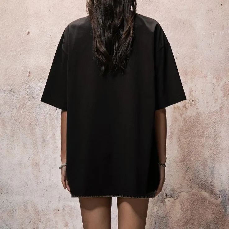 YuChaJia T-Shirt Women's Black Couple's-3