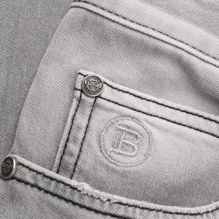 BALMAIN Jeans Men Gray-5