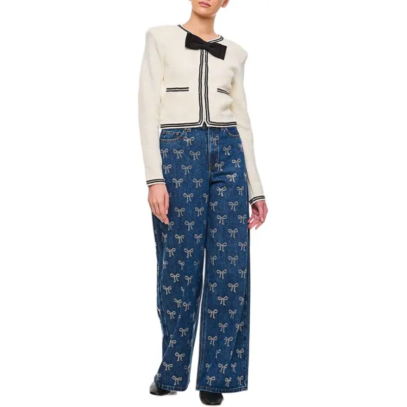Self portrait Bow Jacquard Cardigan-2