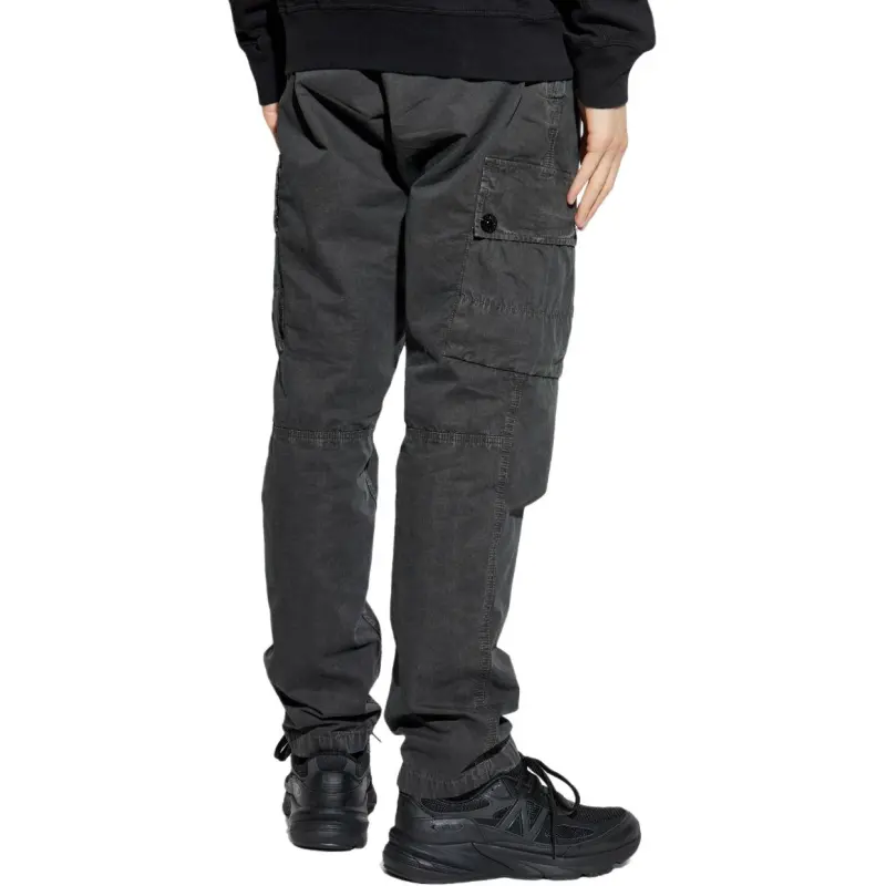 STONE ISLAND Logo Straight leg Trousers-4