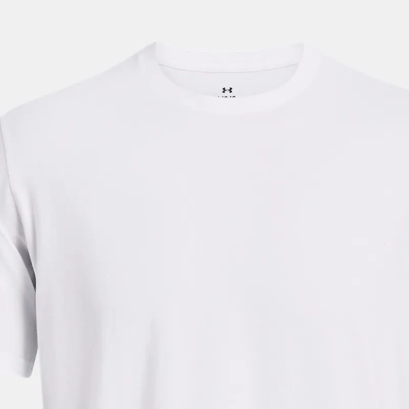 Under Armour Icon Charged Cotton® Short Sleeve T Shirt Men's White-4