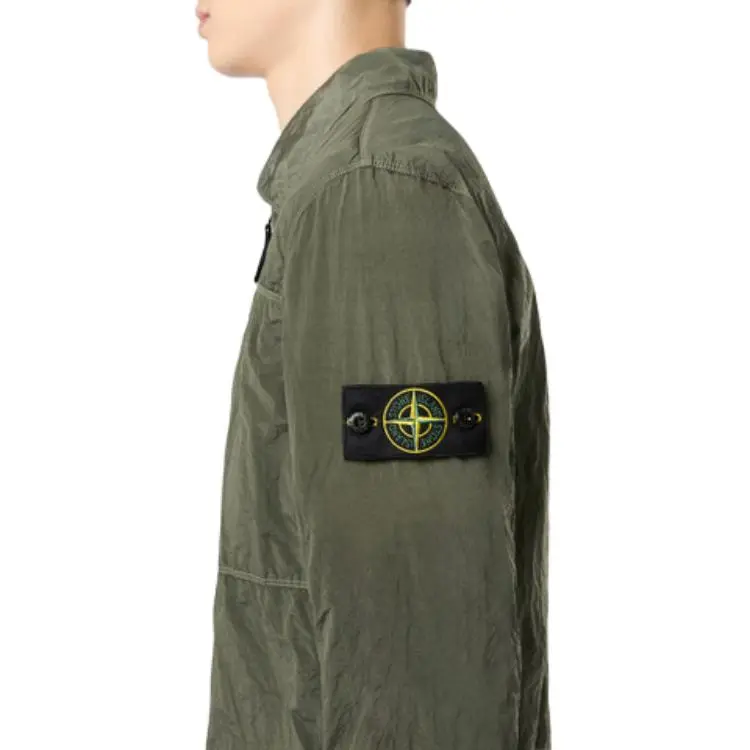 STONE ISLAND Compass Patch Zipped Overshirt-3