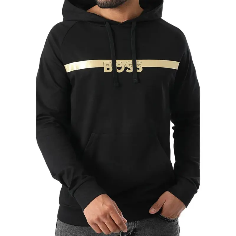 HUGO BOSS Logo print Cotton Hoodie-4