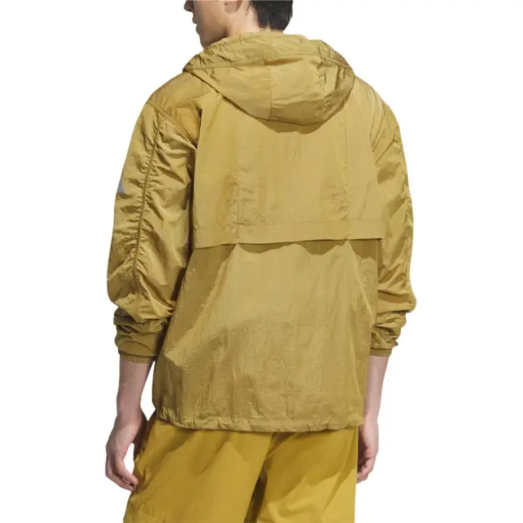 Adidas CITY ESCAPE SHINY KWRINKLE RIPSTOP Jacket Men's Soft Bronze-2