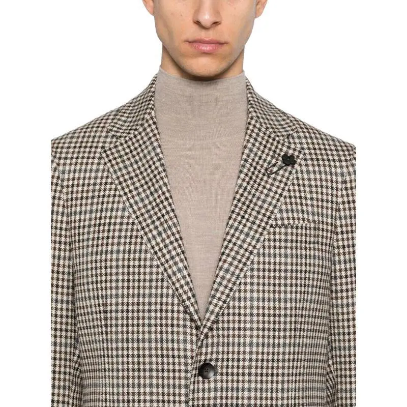 LARDINI Brooch detail Blazer-4